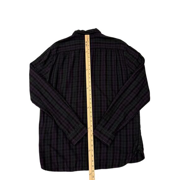 Denim & Supply Ralph Lauren Shirt Mens Large Purple Blackwatch Plaid Button Up - Picture 7 of 9